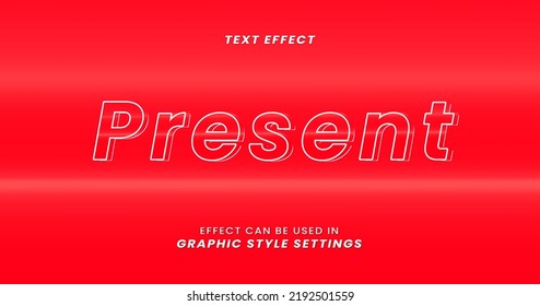 vector font effect present editable text