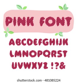 Vector font in hand written style. Capital letters of the alphabet.