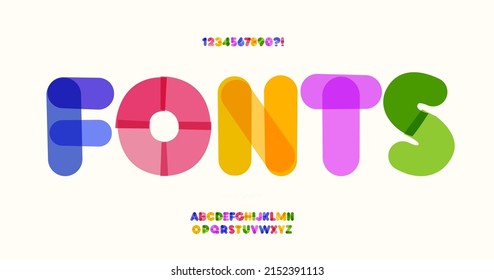Vector font multiply modern typography style for infographics, motion graphics, video, promotion, decoration, logotype, party poster, t shirt, book, animation, banner. 10 eps