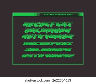 Conjunto de fuentes de Vector de letras de estilo retro hechas con relleno de patrón de píxeles