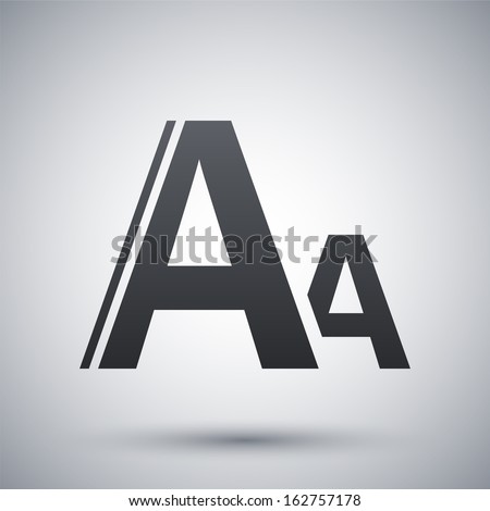 Vector font size icon