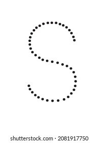 Vector font thin dot Capital alphabet Letter S style design