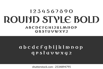 Vektorschriftart Großbuchstabe Kleinbuchstabe und Zahl Für Fashion Branding Sport Film Plakat Design Illustration