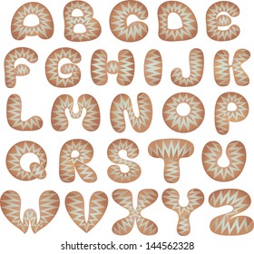 vector font with zigzag
