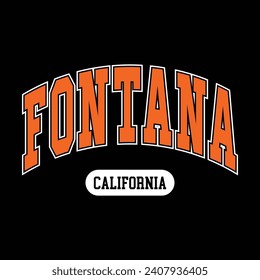 Vector Fontana text typography design for tshirt hoodie baseball cap jacket and other uses vector