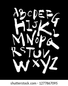 Marker Graffiti Font Handwritten Typography Vector Stock Vector ...