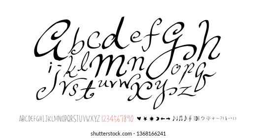 Vector fonts / Handwritten calligraphy 