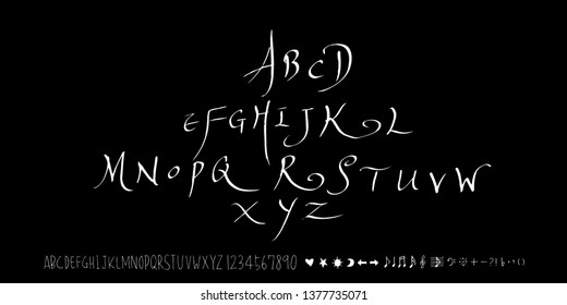 Vector fonts / Handwritten calligraphy 