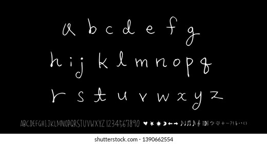 Vector fonts / Handwritten calligraphy 