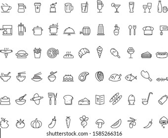 Vector Food Beverage Icon Set Stock Vector (Royalty Free) 1585266316 ...