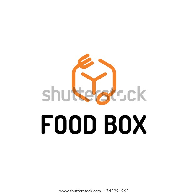 Vector Food Box Logo Design Graphic Stock Vector (Royalty Free ...