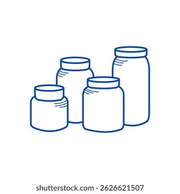 Vector of food container. Spicy jar