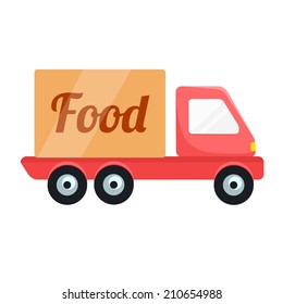 Vector Food Delivery Car Icon