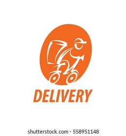 Vector food delivery, icons, logo and illustrations, man