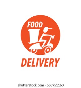 Vector food delivery, icons, logo and illustrations, man