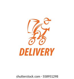 Vector food delivery, icons, logo and illustrations, man