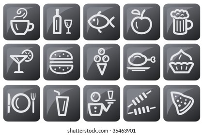 Vector: Food and drink buttons