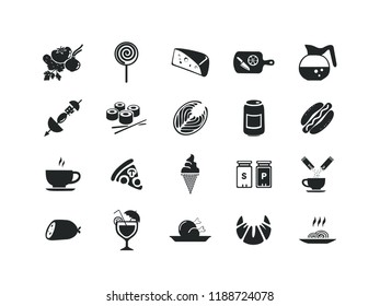 Vector food and drink icon set