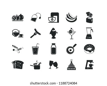 Vector food and drink icon set