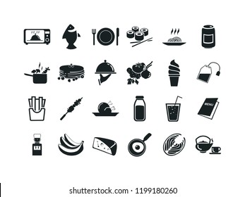 Vector food and drink icon set