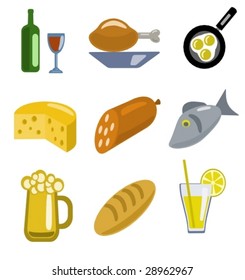 Vector: Food and drink icons