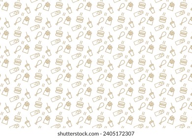 Vector Food and drink Line background Pattern perfect for merchendise or wallpaper