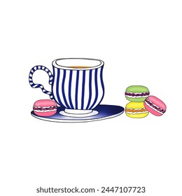 Vector food and drink with white background