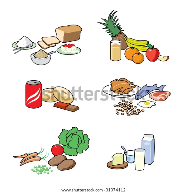 Vector Food Groups Stock Vector (Royalty Free) 31074112