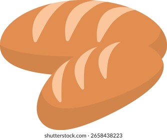 ícone de alimento vetorial 2d pães gráficos