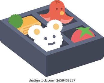 ícone de alimento vetorial 2d gráfico lanchbox pequeno