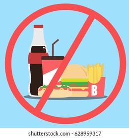 Vector food icon. No fast food.