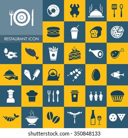 Vector Food Icon Set.