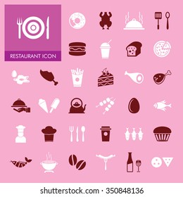 Vector Food Icon Set.