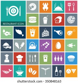 Vector Food Icon Set.