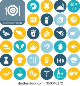 Vector Food Icon Set.