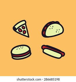 Vector food icons