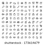 vector food icons set
