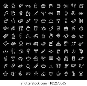 vector food icons set