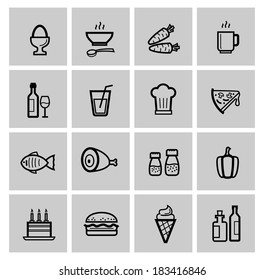 vector food icons set