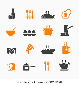 vector food icons set