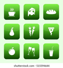 Vector food icons, set 