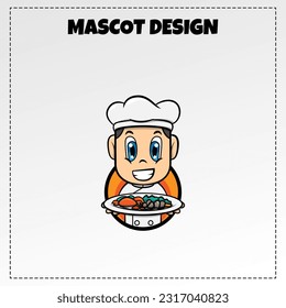 Vector food logo mascot illustration vector design