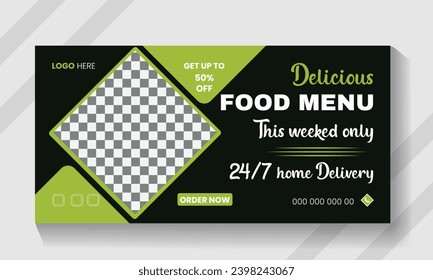 Plantilla de diseño de cartelera de menú de comida para vectores.