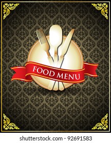 Vector food menu cover