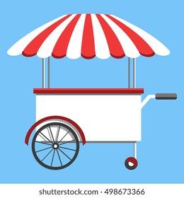   Volante de menú de comida vectorial. Estilo plano. Festival de camiones de comida, folleto de comida a la carta.