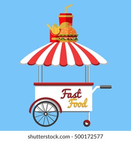  Vector food menu flyer. Flat style. Food truck festival, menu food brochure.