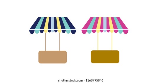 Vector food menu flyer. Street food truck, cart selling food and wok dishes. Food festival concept. Isometric icon, vector illustration