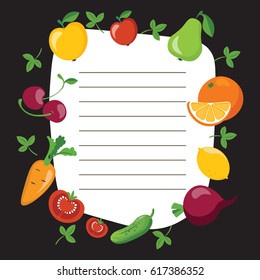 Vector food menu poster, restaurant brochure, menu design. Vector cafe template with hand-drawn graphic. Food