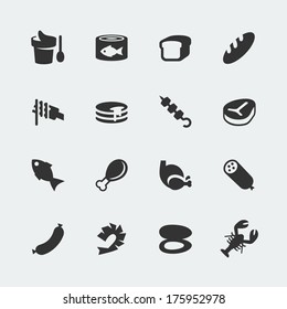 Vector food mini icons set #1