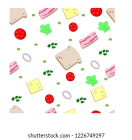 Vector food pattern